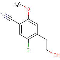 1255207-43-2 5-chloro-4-(2-hydroxyethyl)-2-methoxybenzonitrile chemical structure
