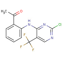 869936-98-1 1-[2-[[2-chloro-5-(trifluoromethyl)pyrimidin-4-yl]amino]phenyl]ethanone chemical structure