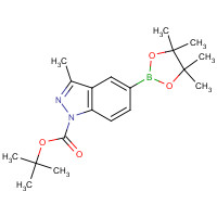 864770-82-1 tert-butyl 3-methyl-5-(4,4,5,5-tetramethyl-1,3,2-dioxaborolan-2-yl)indazole-1-carboxylate chemical structure