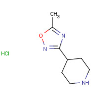 280110-73-8 5-methyl-3-piperidin-4-yl-1,2,4-oxadiazole;hydrochloride chemical structure