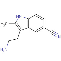 74885-64-6 3-(2-aminoethyl)-2-methyl-1H-indole-5-carbonitrile chemical structure