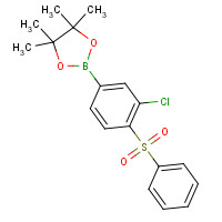 1361216-02-5 2-[4-(benzenesulfonyl)-3-chlorophenyl]-4,4,5,5-tetramethyl-1,3,2-dioxaborolane chemical structure