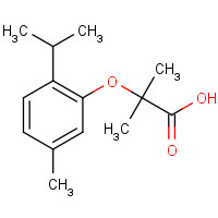 97283-84-6 2-methyl-2-(5-methyl-2-propan-2-ylphenoxy)propanoic acid chemical structure