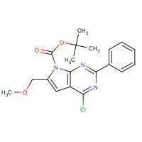 343633-05-6 tert-butyl 4-chloro-6-(methoxymethyl)-2-phenylpyrrolo[2,3-d]pyrimidine-7-carboxylate chemical structure