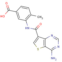 1318242-80-6 3-[(4-aminothieno[3,2-d]pyrimidine-7-carbonyl)amino]-4-methylbenzoic acid chemical structure
