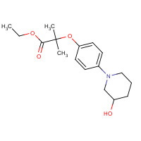 39099-31-5 ethyl 2-[4-(3-hydroxypiperidin-1-yl)phenoxy]-2-methylpropanoate chemical structure