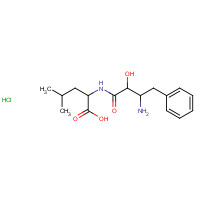 100992-60-7 2-[(3-amino-2-hydroxy-4-phenylbutanoyl)amino]-4-methylpentanoic acid;hydrochloride chemical structure