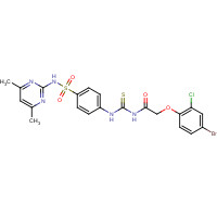 587841-73-4 2-(4-bromo-2-chlorophenoxy)-N-[[4-[(4,6-dimethylpyrimidin-2-yl)sulfamoyl]phenyl]carbamothioyl]acetamide chemical structure