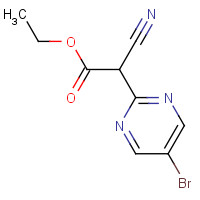 65364-66-1 ethyl 2-(5-bromopyrimidin-2-yl)-2-cyanoacetate chemical structure