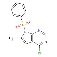 252723-16-3 7-(benzenesulfonyl)-4-chloro-6-methylpyrrolo[2,3-d]pyrimidine chemical structure