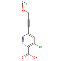 1425842-55-2 3-chloro-5-(3-methoxyprop-1-ynyl)pyridine-2-carboxylic acid chemical structure