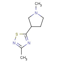 122683-03-8 3-methyl-5-(1-methylpyrrolidin-3-yl)-1,2,4-thiadiazole chemical structure