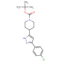 1042768-01-3 tert-butyl 4-[3-(4-chlorophenyl)-1H-pyrazol-5-yl]piperidine-1-carboxylate chemical structure