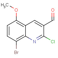 1259319-35-1 8-bromo-2-chloro-5-methoxyquinoline-3-carbaldehyde chemical structure