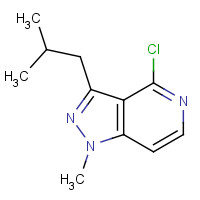 1207175-16-3 4-chloro-1-methyl-3-(2-methylpropyl)pyrazolo[4,3-c]pyridine chemical structure