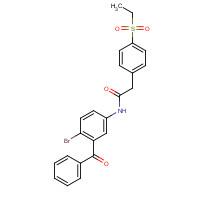 1426804-92-3 N-(3-benzoyl-4-bromophenyl)-2-(4-ethylsulfonylphenyl)acetamide chemical structure