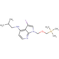 1203566-36-2 3-iodo-N-(2-methylpropyl)-1-(trimethylsilylmethoxymethyl)pyrrolo[2,3-b]pyridin-4-amine chemical structure
