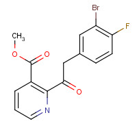 1036402-42-2 methyl 2-[2-(3-bromo-4-fluorophenyl)acetyl]pyridine-3-carboxylate chemical structure