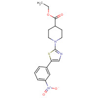 1312572-85-2 ethyl 1-[5-(3-nitrophenyl)-1,3-thiazol-2-yl]piperidine-4-carboxylate chemical structure