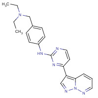 551920-04-8 N-[4-(diethylaminomethyl)phenyl]-4-pyrazolo[1,5-b]pyridazin-3-ylpyrimidin-2-amine chemical structure