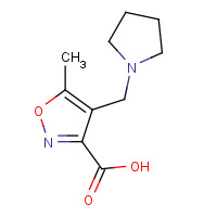 893750-02-2 5-methyl-4-(pyrrolidin-1-ylmethyl)-1,2-oxazole-3-carboxylic acid chemical structure