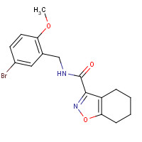 903156-40-1 N-[(5-bromo-2-methoxyphenyl)methyl]-4,5,6,7-tetrahydro-1,2-benzoxazole-3-carboxamide chemical structure