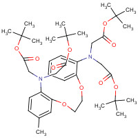 121739-13-7 tert-butyl 2-[2-[2-[2-[bis[2-[(2-methylpropan-2-yl)oxy]-2-oxoethyl]amino]phenoxy]ethoxy]-4-methyl-N-[2-[(2-methylpropan-2-yl)oxy]-2-oxoethyl]anilino]acetate chemical structure