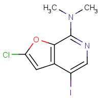 1326713-79-4 2-chloro-4-iodo-N,N-dimethylfuro[2,3-c]pyridin-7-amine chemical structure