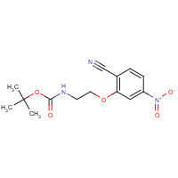 1356009-64-7 tert-butyl N-[2-(2-cyano-5-nitrophenoxy)ethyl]carbamate chemical structure