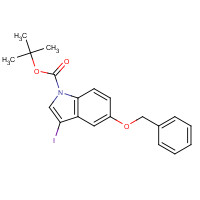 914349-29-4 tert-butyl 3-iodo-5-phenylmethoxyindole-1-carboxylate chemical structure