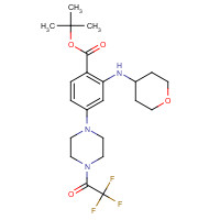 1108745-91-0 tert-butyl 2-(oxan-4-ylamino)-4-[4-(2,2,2-trifluoroacetyl)piperazin-1-yl]benzoate chemical structure