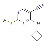 1192132-93-6 4-(cyclobutylamino)-2-methylsulfanylpyrimidine-5-carbonitrile chemical structure