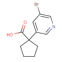 1195178-83-6 1-(5-bromopyridin-3-yl)cyclopentane-1-carboxylic acid chemical structure