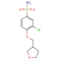 1257050-11-5 3-chloro-4-(oxolan-3-ylmethoxy)benzenesulfonamide chemical structure