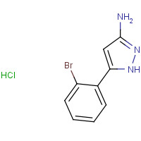 1031793-63-1 5-(2-bromophenyl)-1H-pyrazol-3-amine;hydrochloride chemical structure