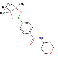 656239-37-1 N-(oxan-4-yl)-4-(4,4,5,5-tetramethyl-1,3,2-dioxaborolan-2-yl)benzamide chemical structure