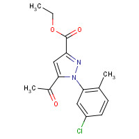 1403333-33-4 ethyl 5-acetyl-1-(5-chloro-2-methylphenyl)pyrazole-3-carboxylate chemical structure
