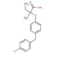 71548-88-4 2-[4-[(4-chlorophenyl)methyl]phenoxy]-2-methylbutanoic acid chemical structure
