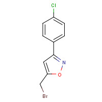 5300-92-5 5-(bromomethyl)-3-(4-chlorophenyl)-1,2-oxazole chemical structure