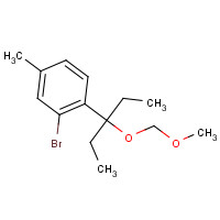 1437051-99-4 2-bromo-1-[3-(methoxymethoxy)pentan-3-yl]-4-methylbenzene chemical structure