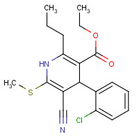 276253-86-2 ethyl 4-(2-chlorophenyl)-5-cyano-6-methylsulfanyl-2-propyl-1,4-dihydropyridine-3-carboxylate chemical structure