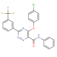 921620-20-4 5-(4-chlorophenoxy)-N-phenyl-3-[3-(trifluoromethyl)phenyl]-1,2,4-triazine-6-carboxamide chemical structure