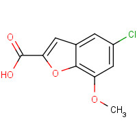 460044-74-0 5-chloro-7-methoxy-1-benzofuran-2-carboxylic acid chemical structure