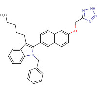 481631-45-2 1-benzyl-3-pentyl-2-[6-(2H-tetrazol-5-ylmethoxy)naphthalen-2-yl]indole chemical structure