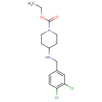 864422-59-3 ethyl 4-[(3,4-dichlorophenyl)methylamino]piperidine-1-carboxylate chemical structure