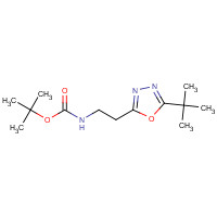 1244059-36-6 tert-butyl N-[2-(5-tert-butyl-1,3,4-oxadiazol-2-yl)ethyl]carbamate chemical structure
