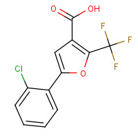 243977-26-6 5-(2-chlorophenyl)-2-(trifluoromethyl)furan-3-carboxylic acid chemical structure