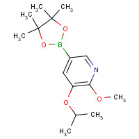 1257554-11-2 2-methoxy-3-propan-2-yloxy-5-(4,4,5,5-tetramethyl-1,3,2-dioxaborolan-2-yl)pyridine chemical structure