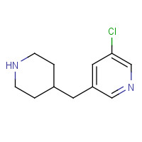 1225218-76-7 3-chloro-5-(piperidin-4-ylmethyl)pyridine chemical structure