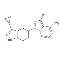1419222-81-3 1-bromo-3-(3-cyclopropyl-4,5,6,7-tetrahydro-1H-indazol-5-yl)imidazo[1,5-a]pyrazin-8-amine chemical structure